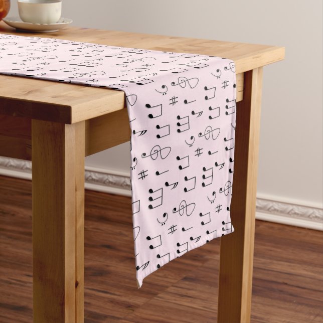 Chemin De Table Long Just Noté Rose (In Situ)