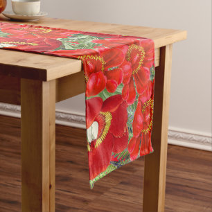 Chemin De Table Long La pivoine botanique fleurit le coureur de Tableau