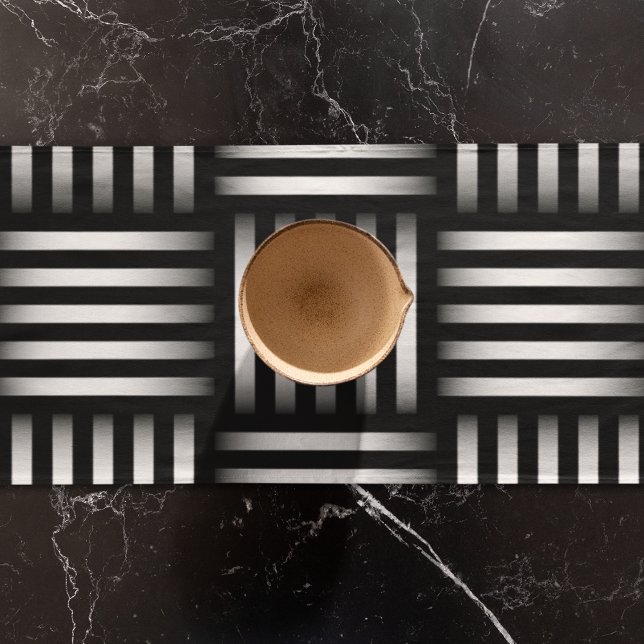 Chemin De Table Long Lignes intersectées (table runner)