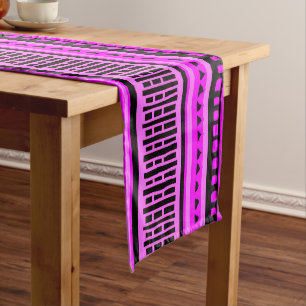 Chemin De Table Long MAZIPOODLES Motif de Tricot à rayures 001 B