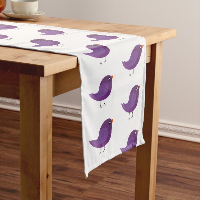 Chemin De Table Long Mignons oiseaux pour les enfants  (In Situ)