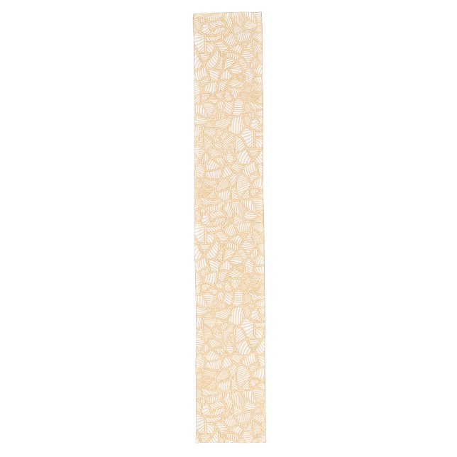 Chemin De Table Long Mosaïque feuille aléatoire pâle orange (Devant)