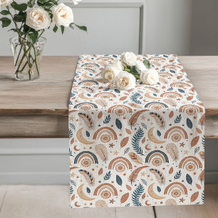 Chemin De Table Long Motif arc-en-ciel bouché du coureur de table Boho 