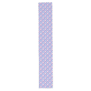 Chemin De Table Long motif damassé floral bleu