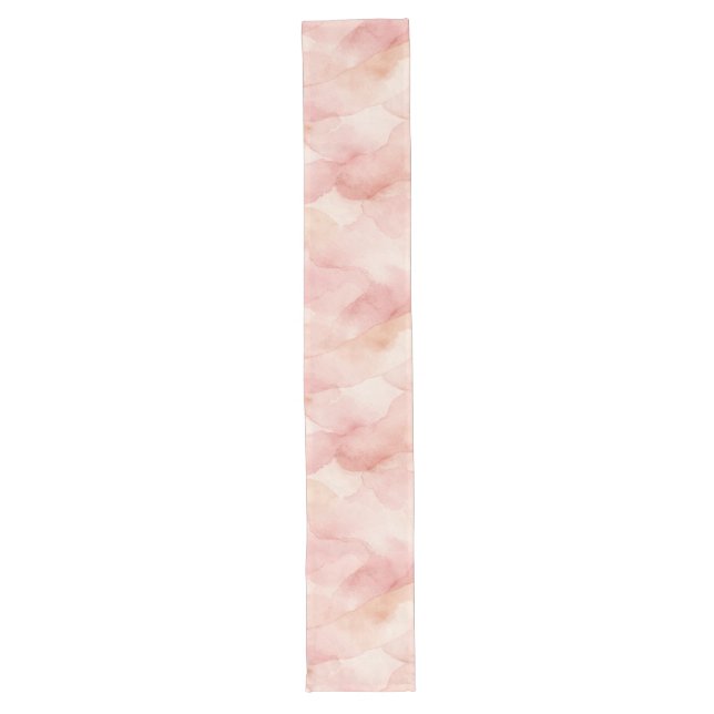 Chemin De Table Long Motif de design abstrait moderne rose tendre (Devant)