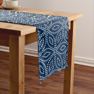 Chemin De Table Long Motif de géométrie sacrée d'hiver