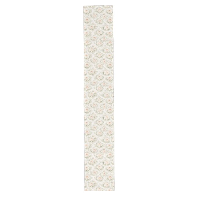 Chemin De Table Long Motif floral de mariage (Devant)