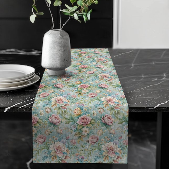 Chemin De Table Long Opulent Rococo Table Runner Riche Charme Artistiqu (Opulent Rococo Table Runner Rich Artistic Charm)