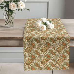 Chemin De Table Long Palette Pastel Bohême Swirl Chauffante Couleur Ter