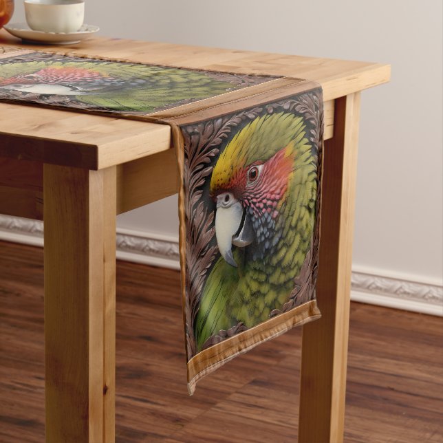 Chemin De Table Long Parrot vert australien Lorikeet (In Situ)
