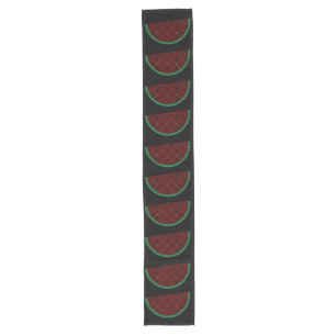 Chemin De Table Long Pastèque de Palestine Broderie tatreez rouge