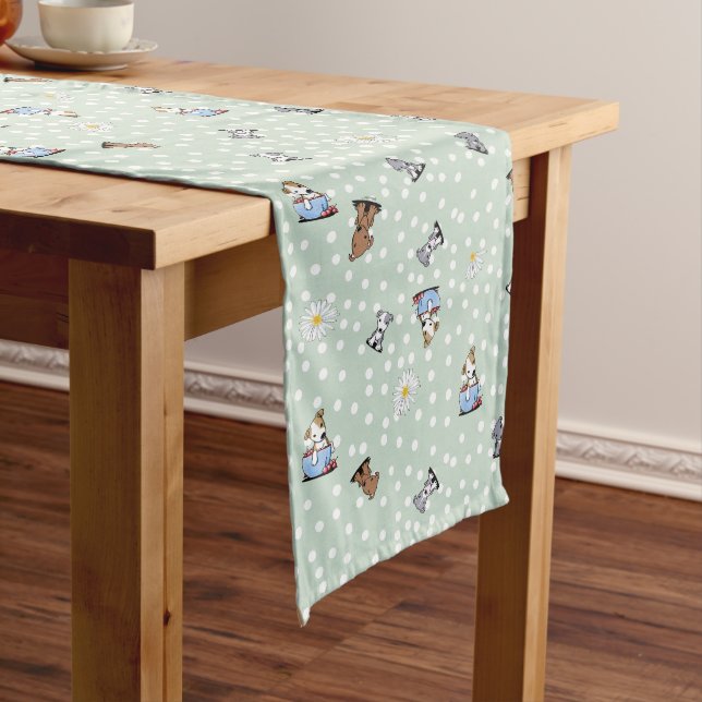 Chemin De Table Long Pibull Dogs Table Runer (In Situ)