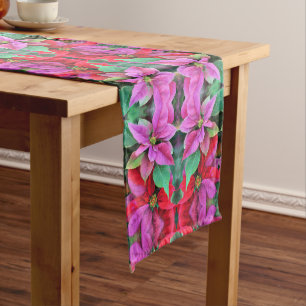 Chemin De Table Long Poinsettias du serveur de table