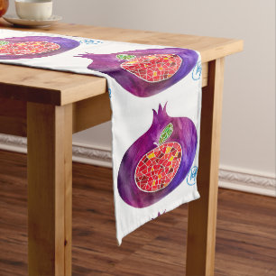 Chemin De Table Long Pomegranate Apple Rosh Hashana Runner Table