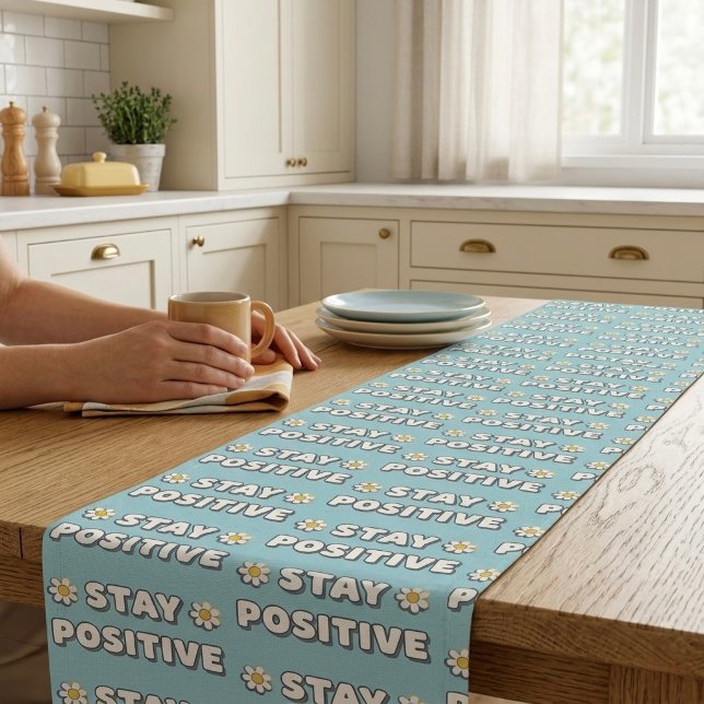 Chemin De Table Long Restez Positif (Créateur téléchargé)