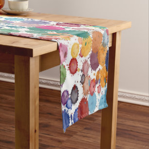 Chemin De Table Long Rétro coureur de table d'éclaboussure de peinture