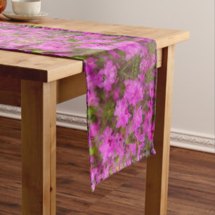 Chemin De Table Long Rhododendron pourpre du coureur de table