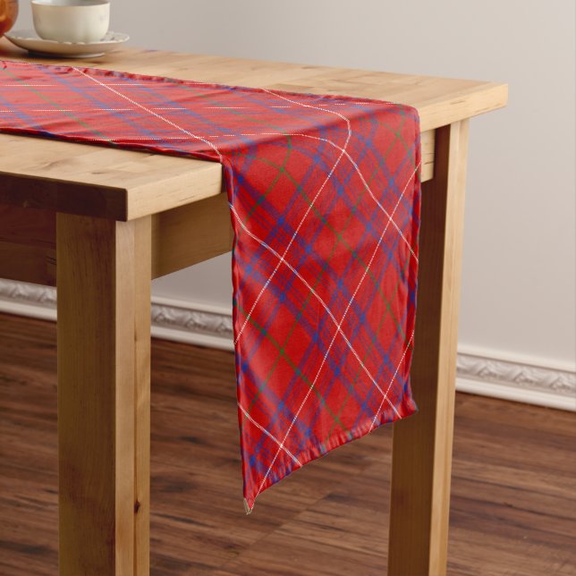 Chemin De Table Long Rose de clan Tartan (In Situ)