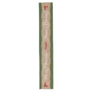 Chemin De Table Long Rustic Farmhouse Christmas Table Runner