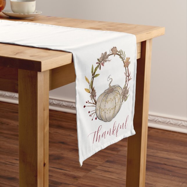 Chemin De Table Long Rustique Citrouille Thankful Table Runner (In Situ)