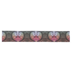 Chemin De Table Long Rythme cardiaque, art fractal surréaliste abstrait