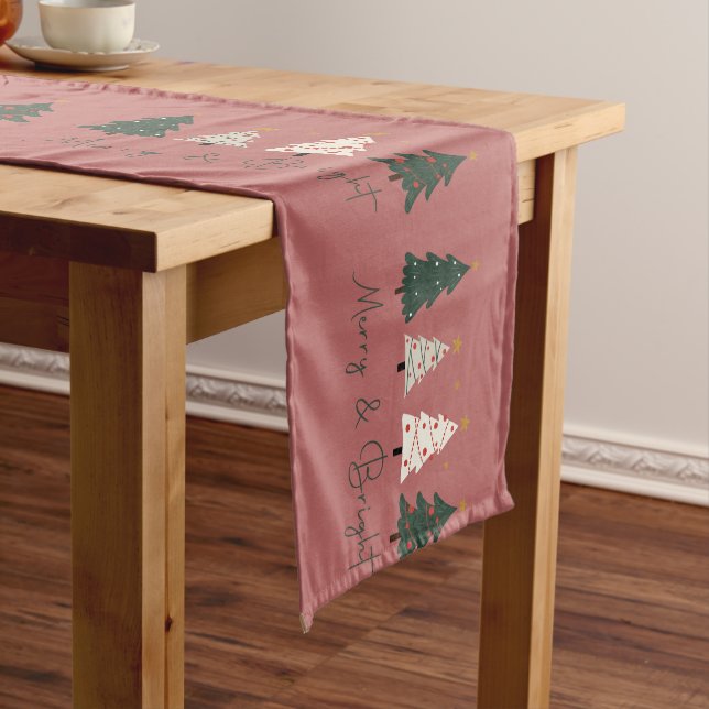 Chemin De Table Long Sapin de Noël "Gai et Lumineux" (In Situ)