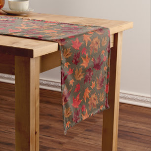 Chemin De Table Long Superbe Automne Feuilles Thanksgiving