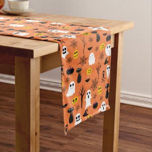 Chemin De Table Long Symboles Halloween éffrayant motif transparent