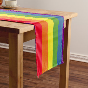 Chemin De Table Long Tailles colorées Couleurs arc-en-ciel horizontales