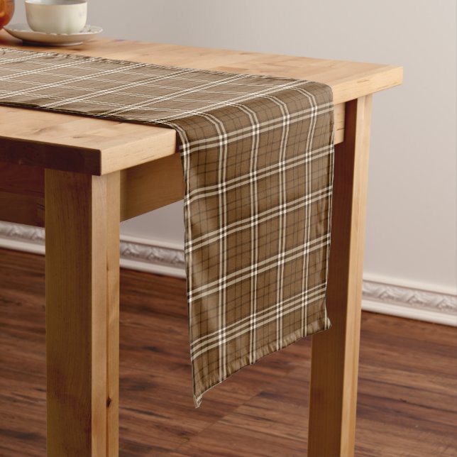 Chemin De Table Long Tartan Brown (In Situ)