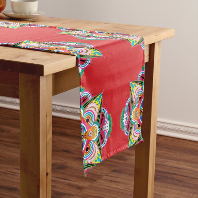Chemin De Table Long Tiger Dragon Mandala Table Runner (3 Tailles) (In Situ)