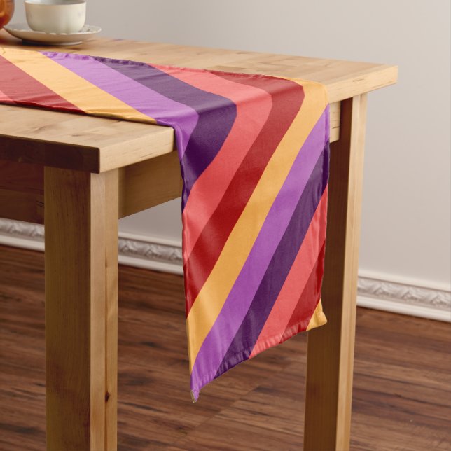 Chemin De Table Long Tirages de violet rouge cerise Grande Table Runer (In Situ)