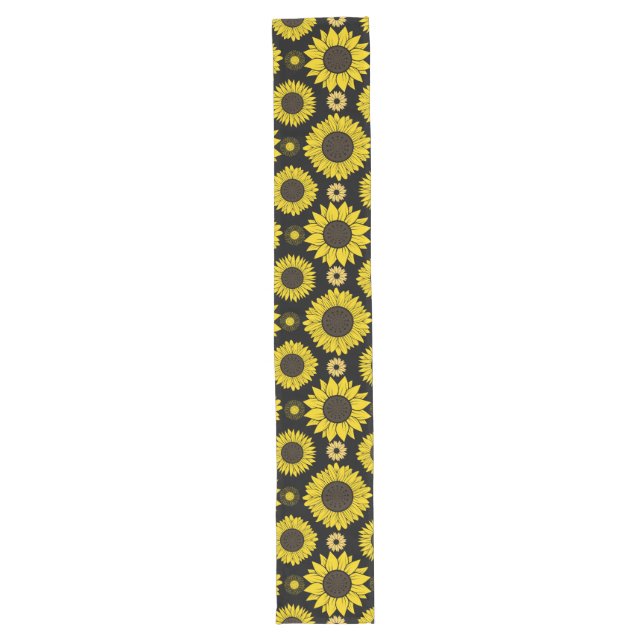 Chemin De Table Long Tournesol 03.b BG noir (Devant)