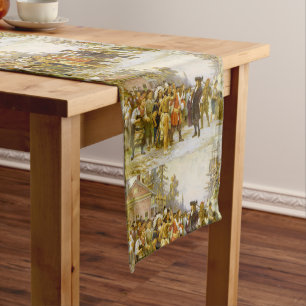Chemin De Table Long Vintage L'atterrissage de William Penn Jean Ferris