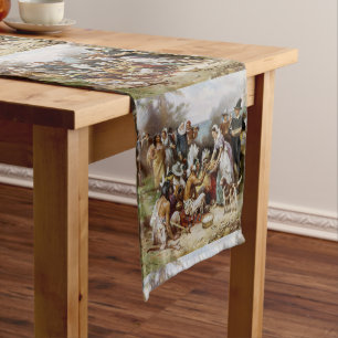 Chemin De Table Long Vintage Le Premier Thanksgiving 1621 Jean Ferris