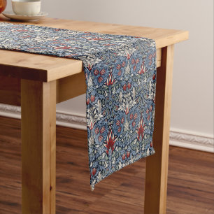 Chemin De Table Long Vintage William Morris Snakeshead Fritillaire Roug