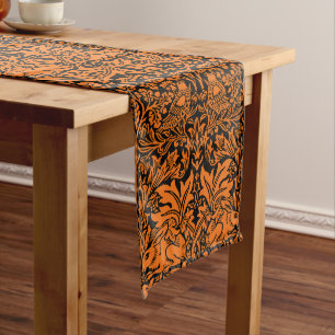 Chemin De Table Long William Morris Frère Lapin Motif Noir Rouille