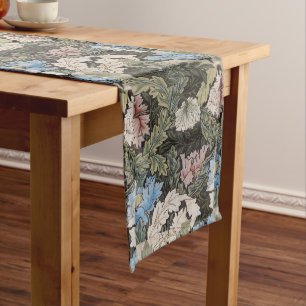 Chemin De Table Long William Morris Motif de couronnes décoratives