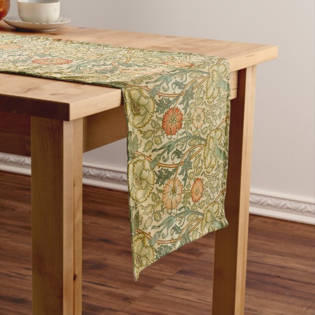 Chemin De Table Long William Morris Rose rose Border Art Floral (In Situ)