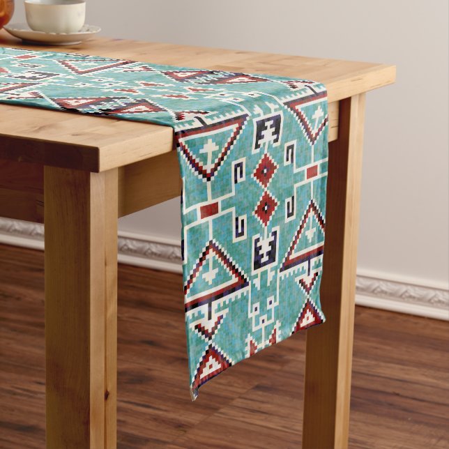 Chemin De Table Moyen Amérindiens Navajo Motif (In Situ)