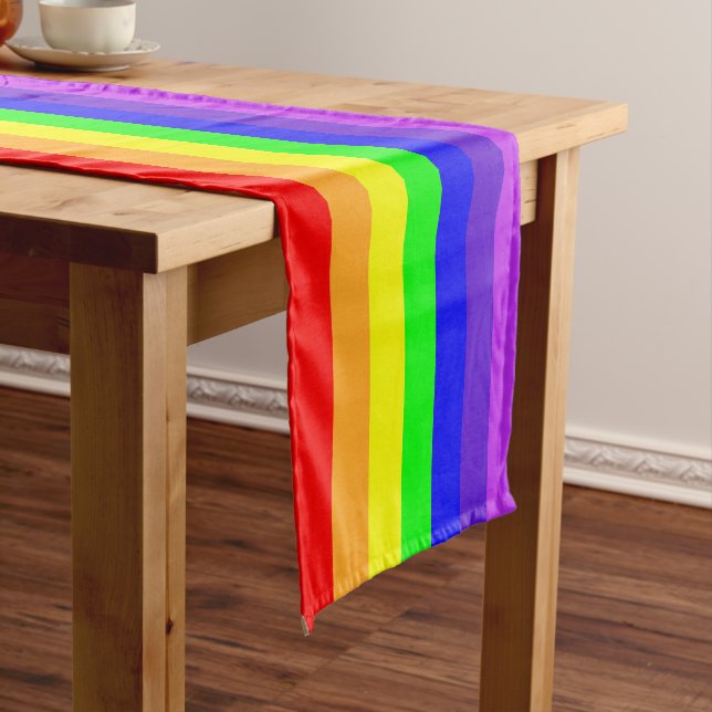 Chemin De Table Moyen Arc en arc-en-ciel Moyenne Table Runner (In Situ)