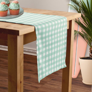 Chemin De Table Moyen Beach Baby à bord Mint En vichy Baby shower