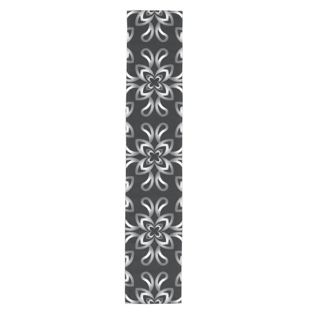 Chemin De Table Moyen Black and white seamless pattern on  table runner (Devant)