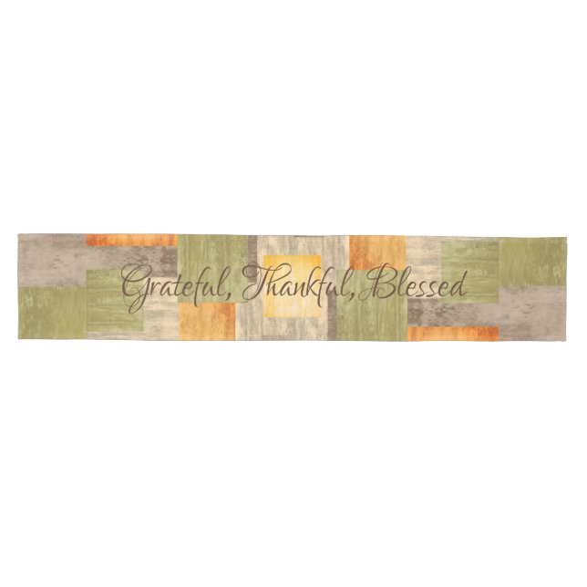 Chemin De Table Moyen Blocs couleur automne (Horizontal)