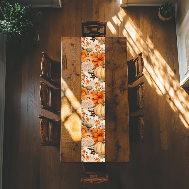 Chemin De Table Moyen Bouquet Citrouille d'automne (Créateur téléchargé)