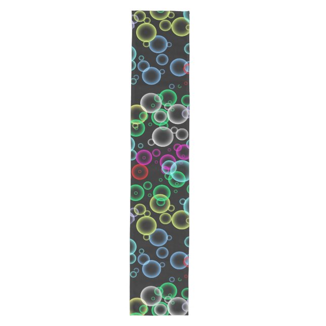 Chemin De Table Moyen bulle motif 02.b Black BG (Devant)