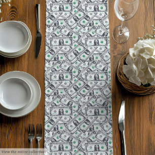 Chemin De Table Moyen Cadeau drôle et cosy motif dollar surprise d'anniv
