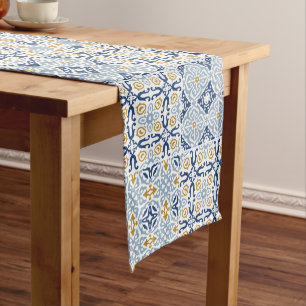 Chemin De Table Moyen Carrelage Amalfi Fête des mariées jaune bleu