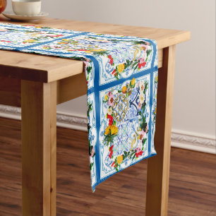 Chemin De Table Moyen Carrelage méditerranéen, majolica, style sicilien 