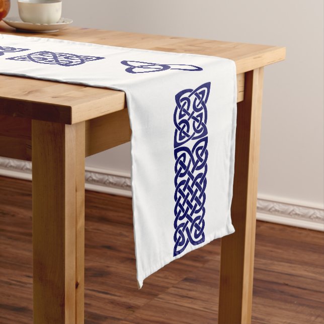 Chemin De Table Moyen Celtic Knot marine bleu moyen table runner (In Situ)